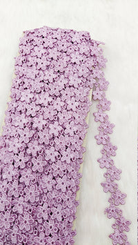 Thumbnail for Floral Fringe Trim, Polyester Floral Embroidered Crafting Edging Lace Trim, Trim by 10 Yards