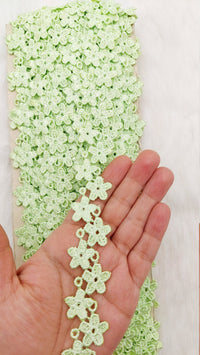 Thumbnail for Floral Fringe Trim, Polyester Floral Embroidered Crafting Edging Lace Trim, Trim by 10 Yards