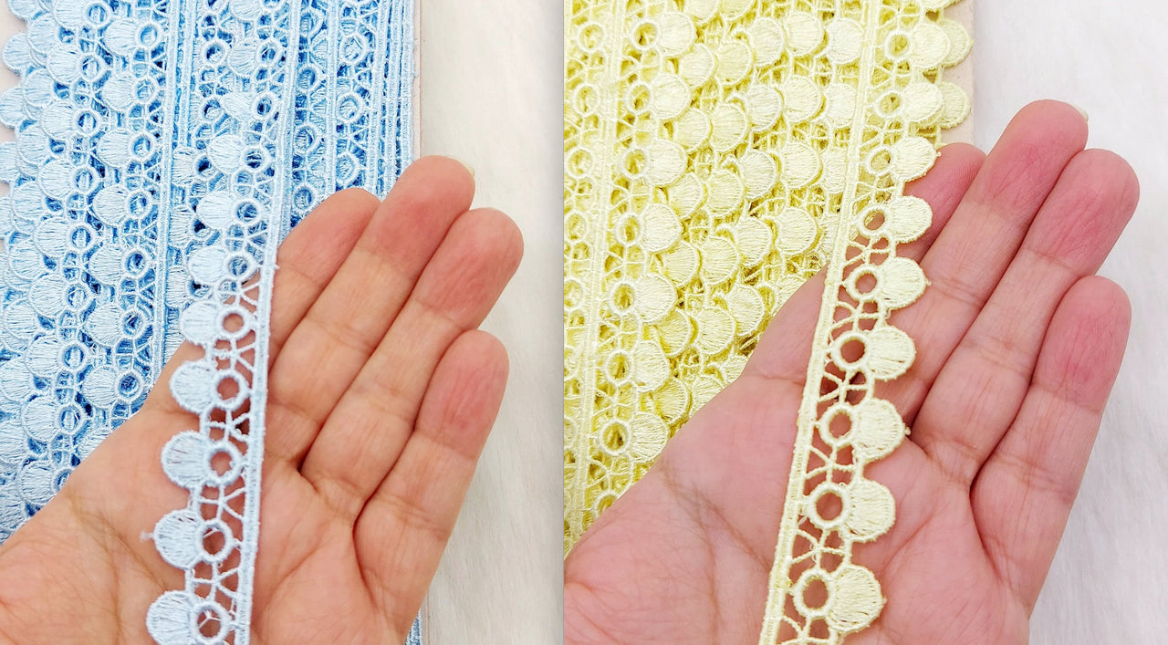 Fringe Trim, Polyester Embroidered Crafting Edging Lace Trim, Trim by 2 Yards
