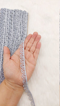 Thumbnail for 9 Yards Embroidery Cotton Lace Trim, Approx. 15mm Wide, Fringe Trim