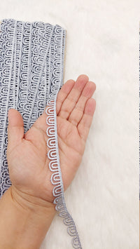 Thumbnail for 3 Yards Embroidery Cotton Lace Trim, Approx. 15mm Wide, Fringe Trim, Available in 10 colours