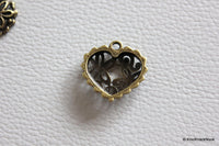 Thumbnail for 5 x Zinc Alloy Bronze Heart pendants