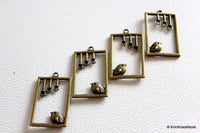 Thumbnail for 1 x Bronze Plated Birds Rectangle Pendants