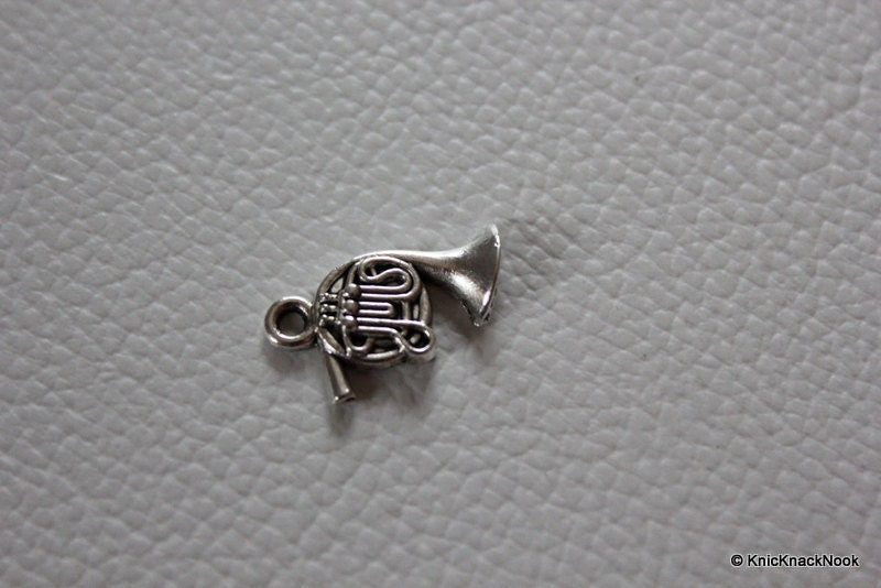 6 x Tibet Silver Trumpet Charms