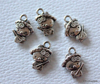 Thumbnail for 5 x Zinc Alloy Cat / Kitty Charms / Pendants 15mmx11mm