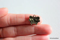 Thumbnail for 10 x Sofa Bronze tone Charms / Pendants 14mmx16mm