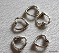 Thumbnail for 10 x Heart Zinc Alloy Charms / Pendants 13mmx12mm