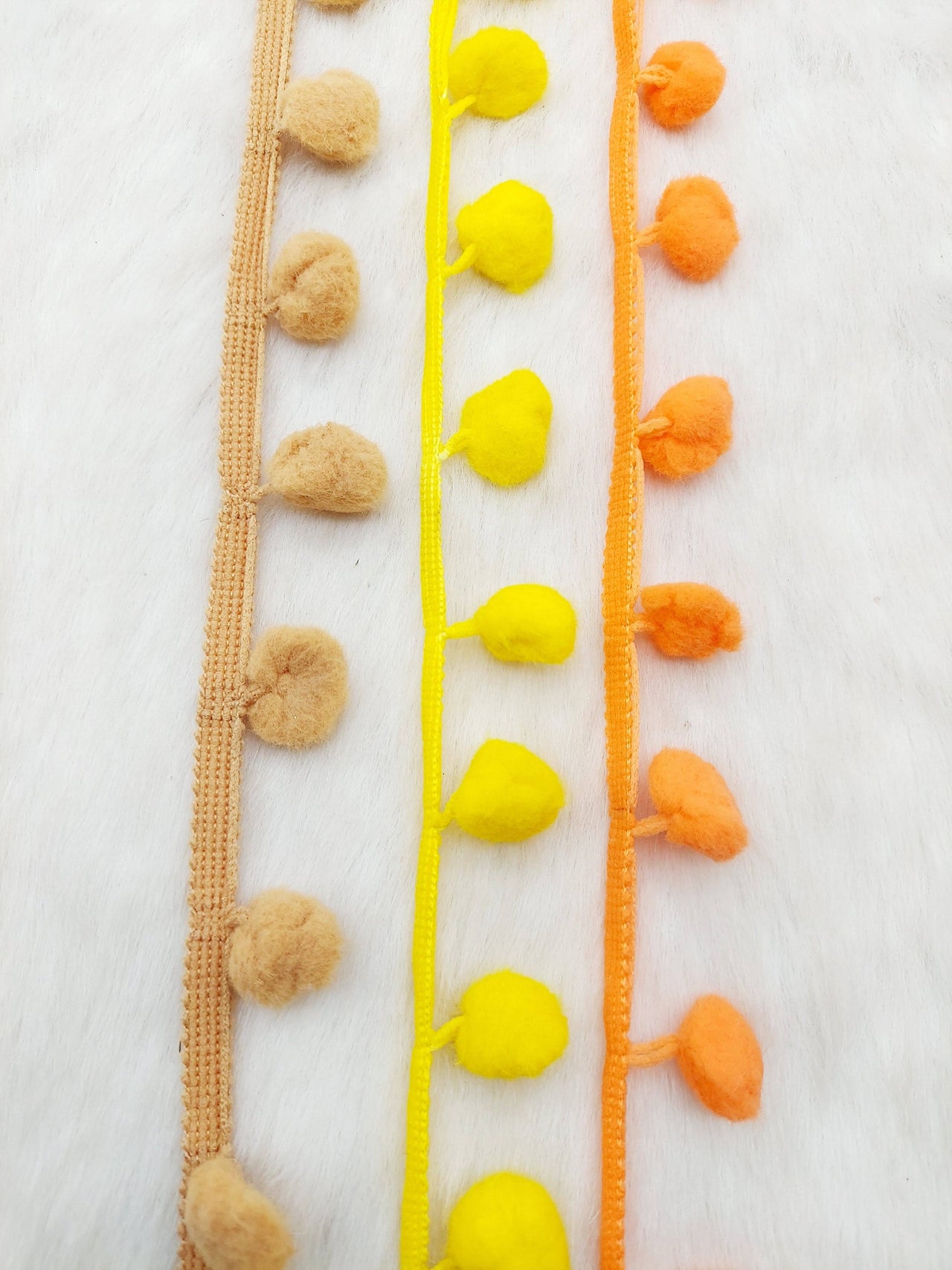 9 yards x Wholesale Tropical Pom Pom Fringe Trim, Pompom Trimming, Tassels