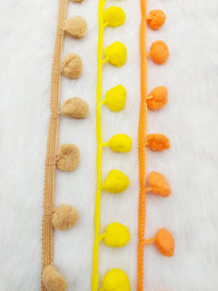 Thumbnail for 9 yards x Wholesale Tropical Pom Pom Fringe Trim, Pompom Trimming, Tassels