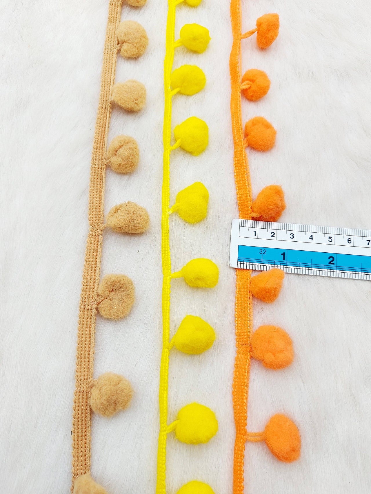 9 yards x Wholesale Tropical Pom Pom Fringe Trim, Pompom Trimming, Tassels