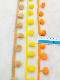 Thumbnail for 9 yards x Wholesale Tropical Pom Pom Fringe Trim, Pompom Trimming, Tassels