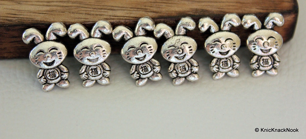 10 x Rabbit Beads/ spacer beadsTibetan Silver 14mmx10mm