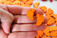 Thumbnail for 10 x Orange Wood Feet Beads 22mm x 14 mm x 5mm