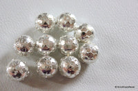 Thumbnail for 11 x Antique Look Silver Round Beads 15mm