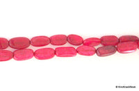 Thumbnail for Maroon Red Oval Bean Shaped Glass Beads