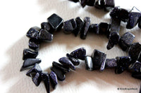 Thumbnail for Blue Black Chip Beads 10mm-15mm, 17.5 inch strand