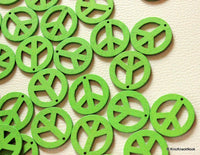 Thumbnail for 10 x Green Peace Wood Beads 24mm