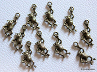 Thumbnail for 10 x Zinc Alloy Bronze Tone Monkey Charms Pendants 21x9x3mm