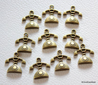 Thumbnail for 10 x Bronze Tone Telephone Charms Pendants 16x15mm
