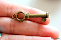 Thumbnail for 5 x Zinc Alloy Bronze Tone Key Pendants / Charms