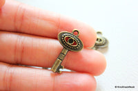 Thumbnail for 5 x Zinc Alloy Bronze Tone Key Pendants / Charms