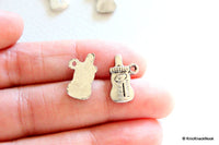 Thumbnail for Silver baby bottle charms x 4