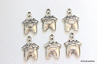 Thumbnail for Silver baby boy baby clothes charms x 6