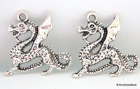 Thumbnail for 1 x Dragon Silver Tone Pendant