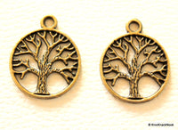 Thumbnail for 2 x Tree Pendant Bronze Tone Charms