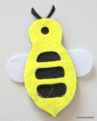 Thumbnail for Yellow, White And Black Bumble Bee Felt Applique Patch