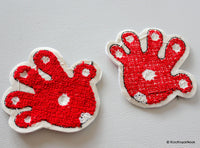 Thumbnail for 2 x Red Hands Palms Applique Patches