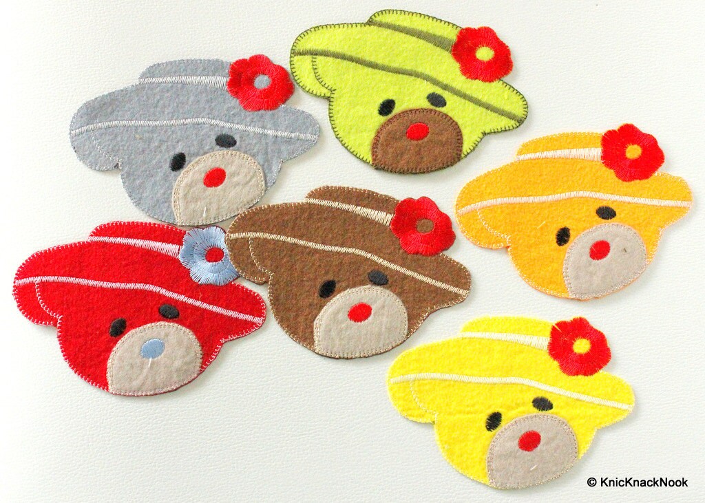 1 x Brown Bear Embroidered Applique Patch