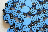 Thumbnail for Blue Ladybug Wood Beads x 10