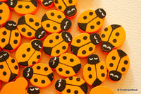 Thumbnail for Orange Ladybug Wood Beads x 10