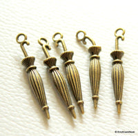 Thumbnail for 5 x Umbrella Bronze Tone Charms