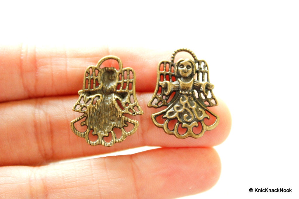 5 x Angel Bronze Tone Charms