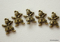 Thumbnail for 5 x Antique Bronze Tone Girl Charms Pendants