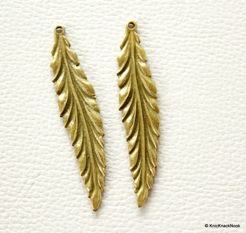 Long Leaf Bronze Charms