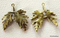 Thumbnail for Two Leaf Bronze Charms