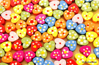 Thumbnail for Yellow Wood Heart Beads x 10
