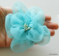 Thumbnail for Blue Tissue Fabric Flower Applique
