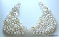 Thumbnail for White Pearl With Rhinestones and Pink Sequins Collar
