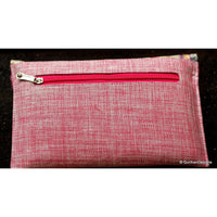 Thumbnail for Pink Jute Clutch Purse With Multicoloured Sequin Flowers