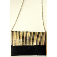 Thumbnail for Wedding Party Clutch, Velvet and Brocade Purse, Black And Silver Fabric Purse