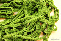 Thumbnail for Green Embroidery Crochet (Wool) One Yard Lace Trims 10mm Wide