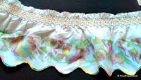 Thumbnail for White Polyester Lace Trim With Flowers 13cm wide
