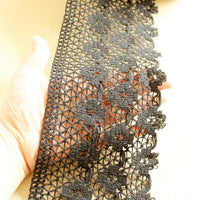 Thumbnail for Black Embroidery Crochet (Cotton) One Yard Lace Trims, Indian Laces, Indian Trims