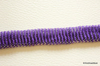 Thumbnail for Violet And Silver Thread Hollow Lace Trim, 14mm wide