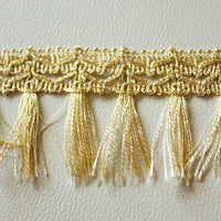 Thumbnail for Gold Shimmer Thread Tassels One Yard Trim, Approx. 60mm Wide