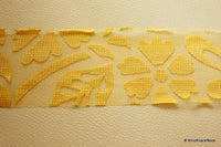 Thumbnail for Light Brown Flower Net Lace Trim, Approx. 50 mm wide, Decorative Trim Craft Costume Trimming